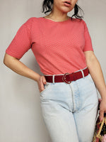 Load image into Gallery viewer, Vintage 90s VERO MODA red polka dot minimalist top blouse
