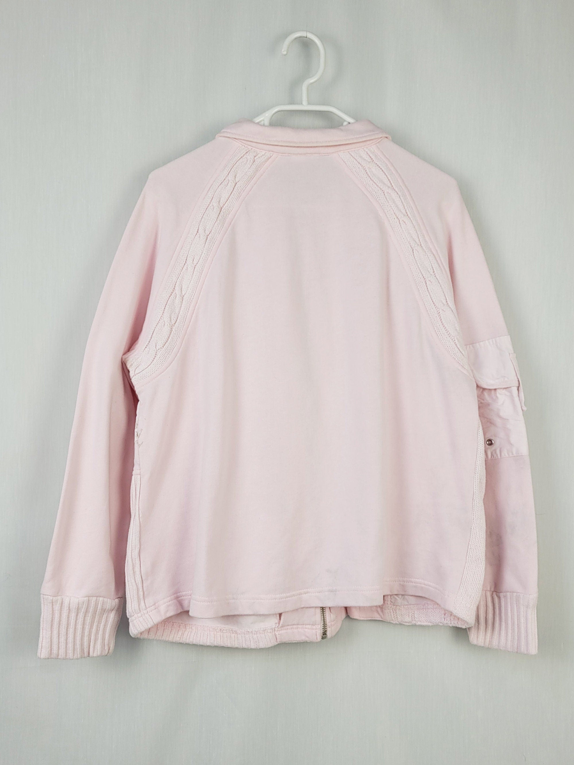 Vintage 90s pastel pink zipped jumper cardigan