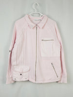 Load image into Gallery viewer, Vintage 90s pastel pink zipped jumper cardigan
