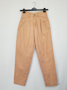90s Vintage high waist peach pink jeans pants