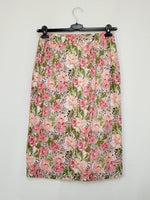 Load image into Gallery viewer, Vintage 80s pastel floral midi pencil skirt
