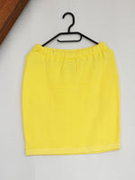 Load image into Gallery viewer, Vintage 90s pastel yellow jersey mini skirt
