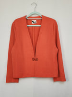 Load image into Gallery viewer, Vintage 80s pink jersey one button blazer jacket
