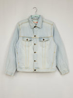 Load image into Gallery viewer, Vintage 90s light blue denim oversized jeans jacket
