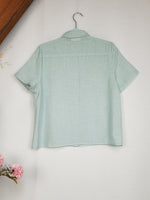 Load image into Gallery viewer, Vintage 90s light blue embroidered summer blouse top
