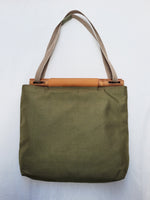 Load image into Gallery viewer, Vintage 90s khaki green tote shoulder bag
