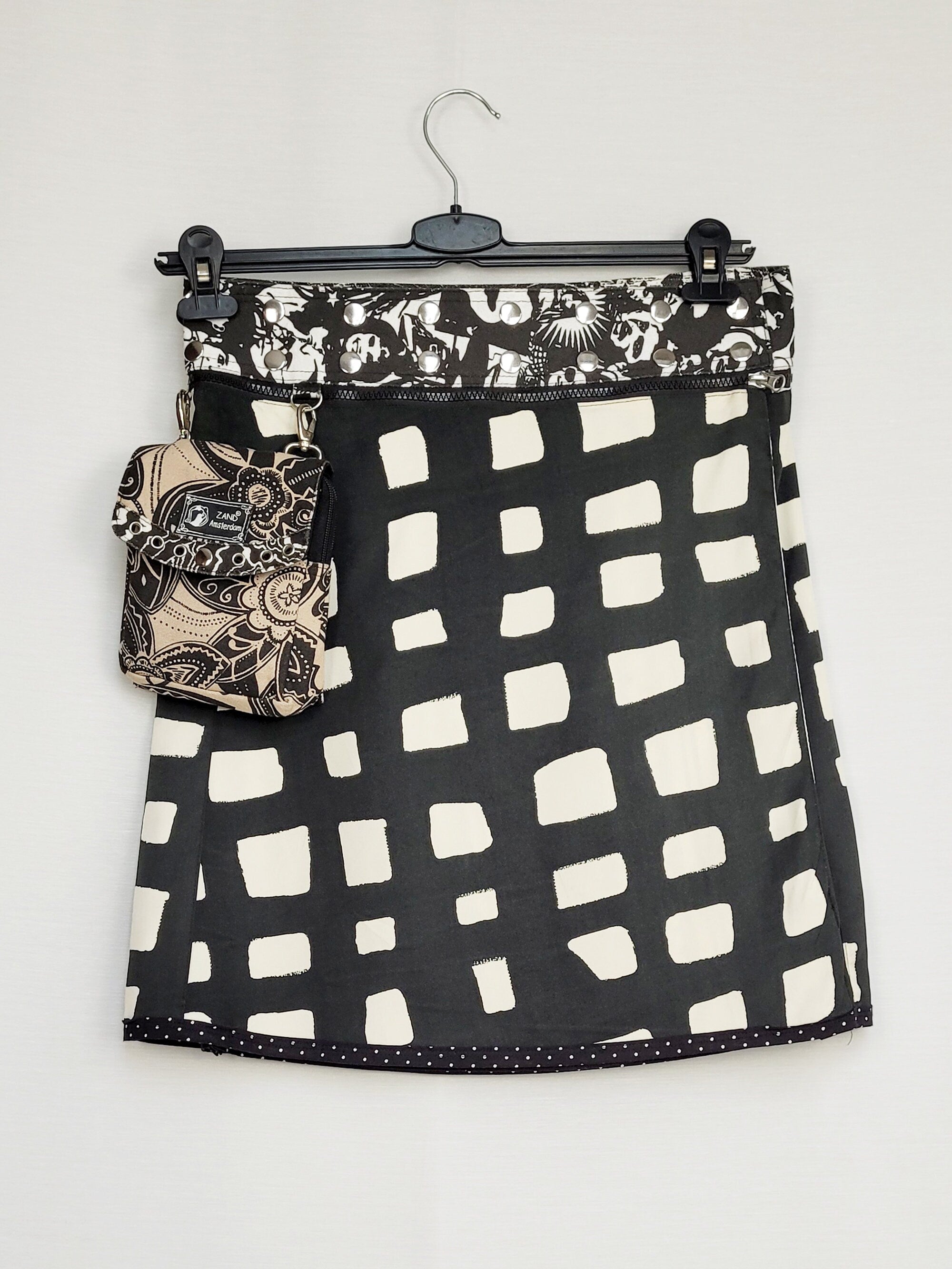 Vintage 90s reversible wrap mini summer skirt