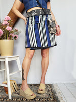 Load image into Gallery viewer, Vintage 90s reversible wrap mini summer skirt
