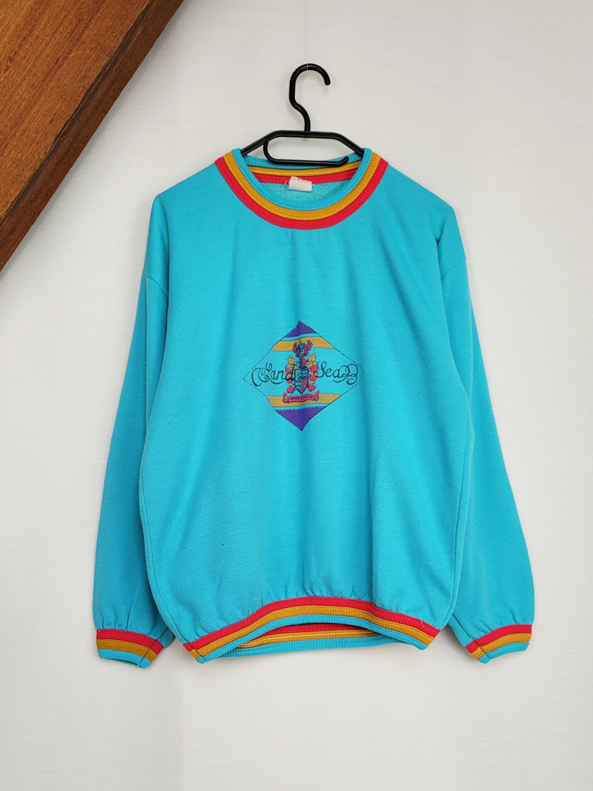 Vintage 90s blue minimalist oversized sweatshirt