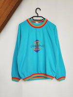 Load image into Gallery viewer, Vintage 90s blue minimalist oversized sweatshirt
