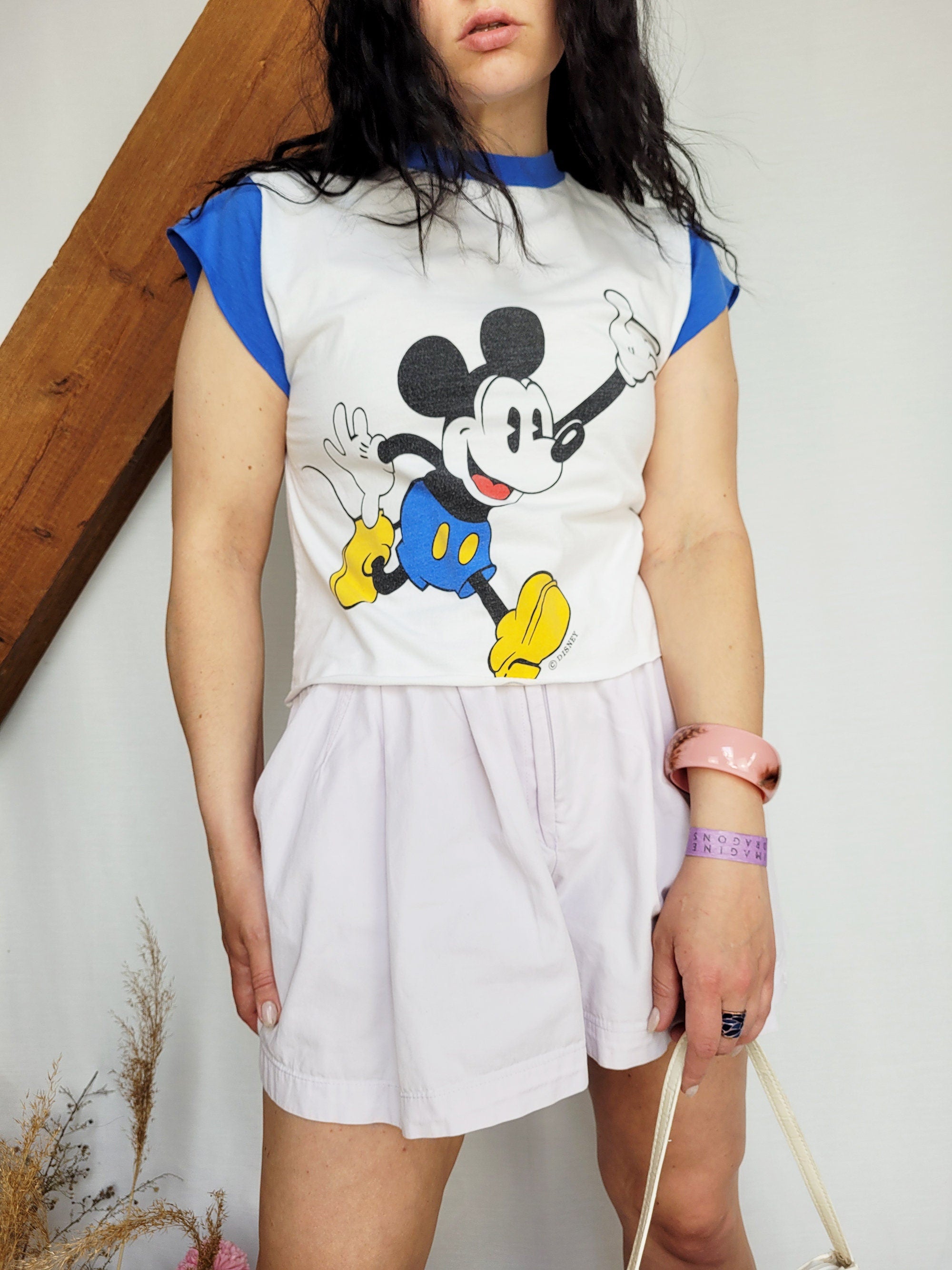 90s reworked Mouse print T-shirt tee