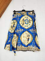 Load image into Gallery viewer, Vintage 90s folk elephant print wrap midi summer skirt
