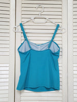 Load image into Gallery viewer, Vintage Y2K 00s blue spaghetti straps summer tank top
