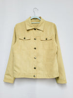 Load image into Gallery viewer, Vintage 90s sand brown faux suede buttons down jacket
