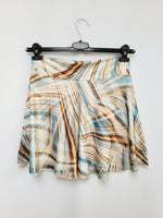 Load image into Gallery viewer, Vintage 00s Y2K abstract print lycra mini skirt
