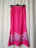 Load image into Gallery viewer, Vintage 90s pink floral handmade maxi skirt
