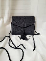 Load image into Gallery viewer, Vintage 90s black mini square cross body envelope bag
