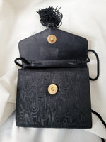 Load image into Gallery viewer, Vintage 90s black mini square cross body envelope bag
