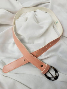 Vintage 90s faux leather pastel pink minimalist belt