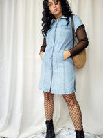 Load image into Gallery viewer, Vintage 90s blue denim buttons down mini dress
