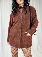 Load image into Gallery viewer, Vintage 90s brown buttons down shirt shacket
