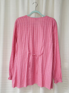 Vintage 00s Y2K pink wide boho tunic blouse top