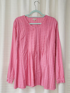 Vintage 00s Y2K pink wide boho tunic blouse top