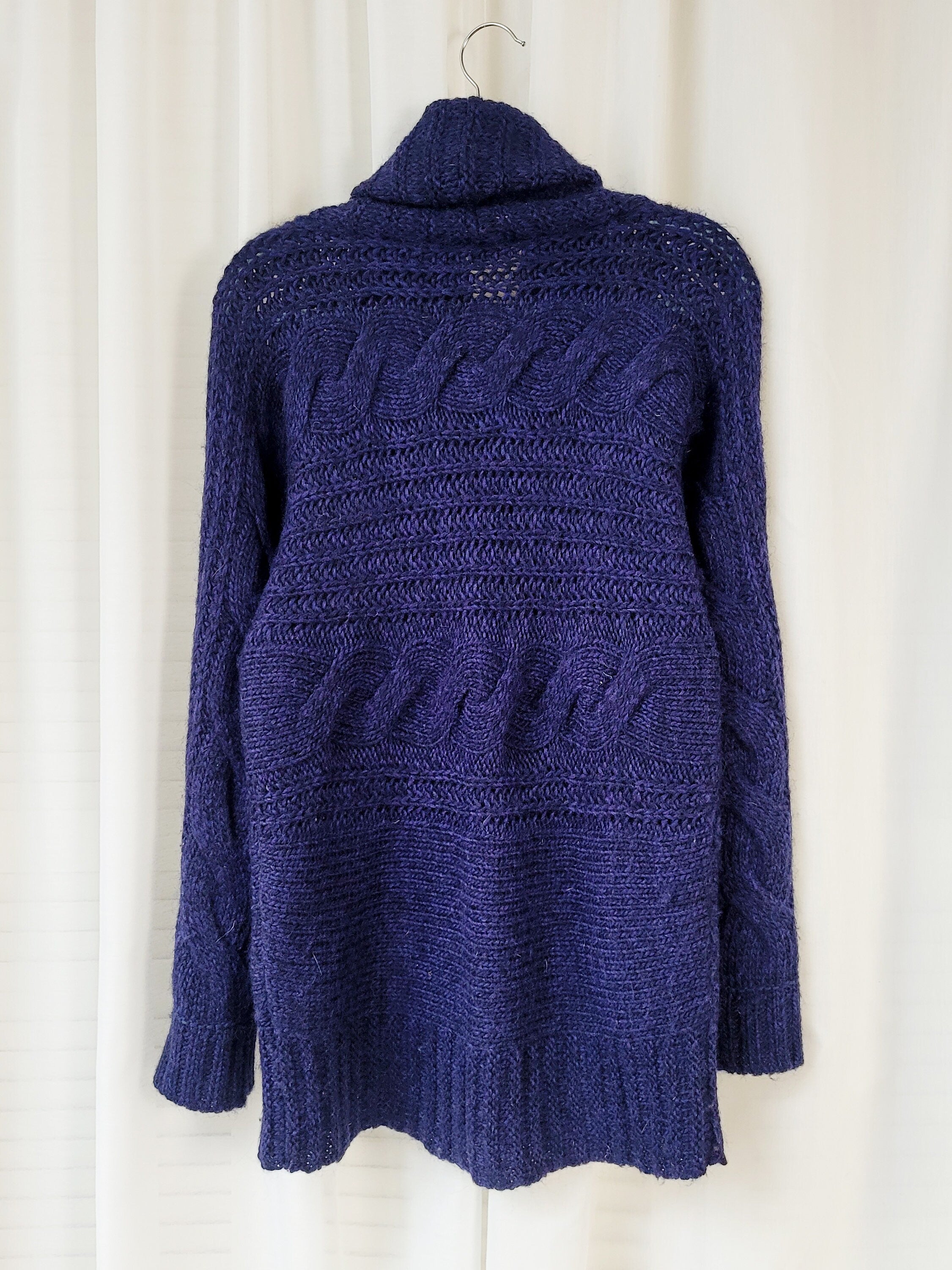 Vintage 90s blue chunky knitted jumper top