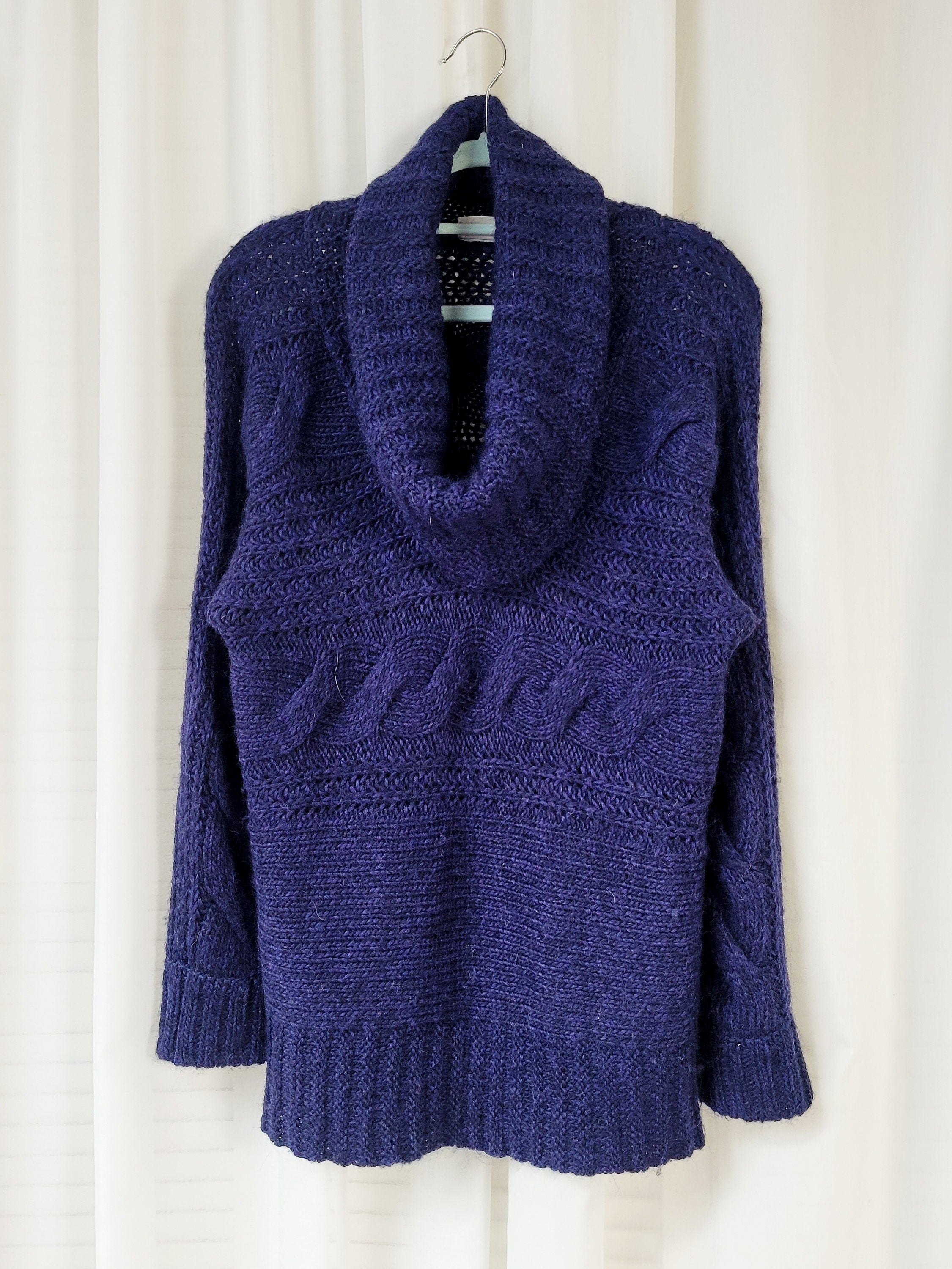 Vintage 90s blue chunky knitted jumper top