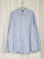 Load image into Gallery viewer, Vintage 90s blue striped minimalist menswear XXXL shirt
