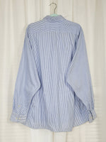 Load image into Gallery viewer, Vintage 90s blue striped minimalist menswear XXXL shirt
