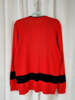 Load image into Gallery viewer, Vintage 90s red nautical long buttons down cardigan
