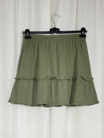 Load image into Gallery viewer, Vintage 00s Y2K khaki green broomstick mini skirt
