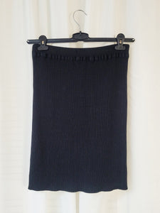 Vintage 90s black ribbed knit mini skirt