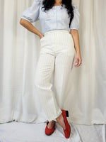 Load image into Gallery viewer, Vintage 90s white striped high waist smart formal pants
