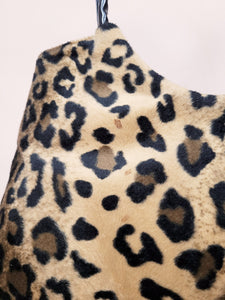 Retro 00s Y2K faux fur animal print shoulder bag