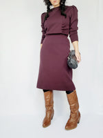 Load image into Gallery viewer, Vintage 60s purple minimalist midi dress
