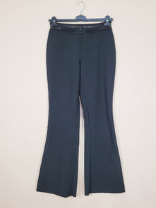 Vintage Y2K black high waist flare pants