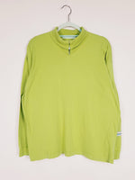 Load image into Gallery viewer, Vintage 90s zip collar green turtleneck minimalist jumper
