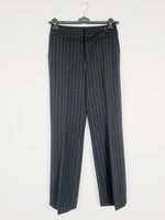 Load image into Gallery viewer, Y2K black striped formal medium waist straight pants
