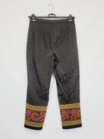 Load image into Gallery viewer, Y2K brown animal print ornamented medium waist ankle pant
