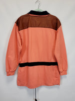 Load image into Gallery viewer, 90s retro pink long cute quarter zip sweatshirt
