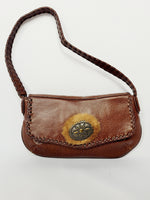 Load image into Gallery viewer, Vintage 90s brown leather Western shoulder handbag
