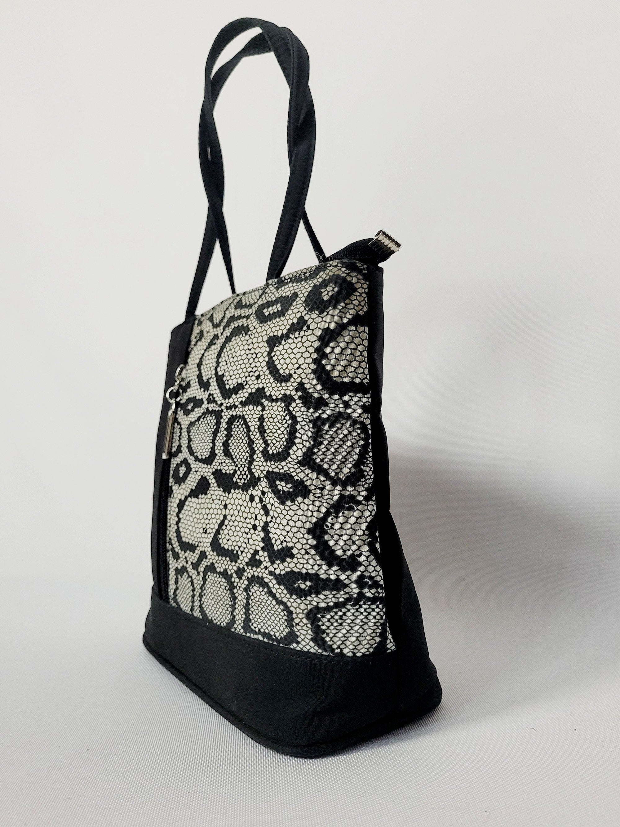 Snakeskin Print Square Bag