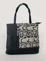 Load image into Gallery viewer, 00s Y2K vintage black snakeskin print square handbag purse
