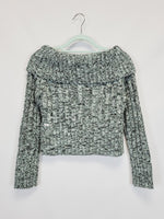 Load image into Gallery viewer, Y2K 00s vintage grey jazzy knitted minimalist jumper top
