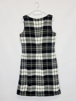 Load image into Gallery viewer, Y2K 00s monochrome check smart minimalist mini shift dress
