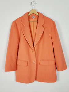 Vintage 90s peach pink minimalist woolen oversized coat