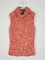 Load image into Gallery viewer, Retro 90s red minimalist jazzy cable knit sleeveless top
