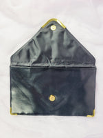 Load image into Gallery viewer, Y2K 00s retro black faux leather minimalist envelope purse
